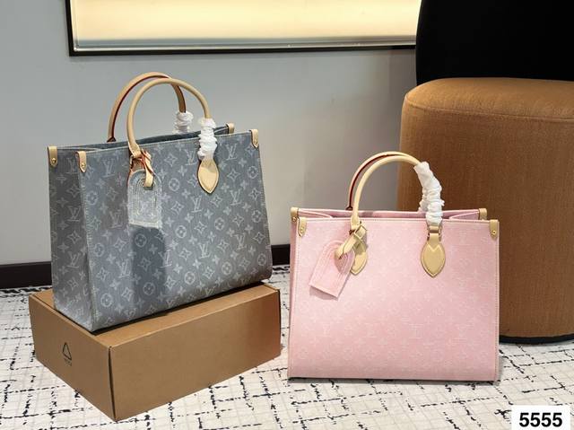 With Airplane Box Folding Box Full Steel Hardware Chip Version Lv Denim Tote Is