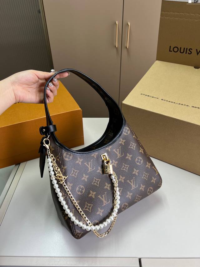 Chip Version Lv Lock Underarm Bag All-Match Artifact For Daily Commuting Df Size