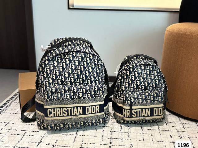 Gift Box Packaging Dior Backpack Counter Latest Imported Canvas With Calfskin Or