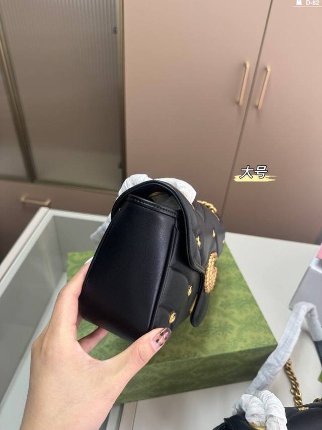 Big Cool Gucci Marmont Badge Chain Bag Soft Gg Marmont New Bag The Puffy Bag Sha