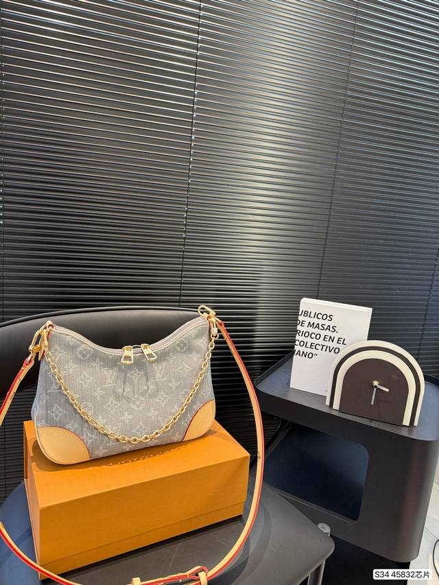 Support Chip Verification All-Steel Hardware Lv Denim Croissant Bag Vintage Croi