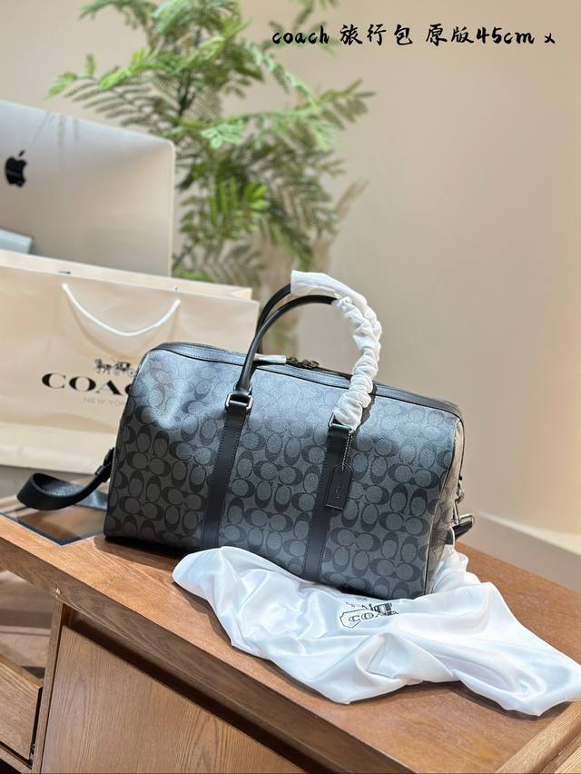 Men's Must-Have Coach Travel Bag Coach Travel Bag Is Made Of Pvc Canvas Coating.