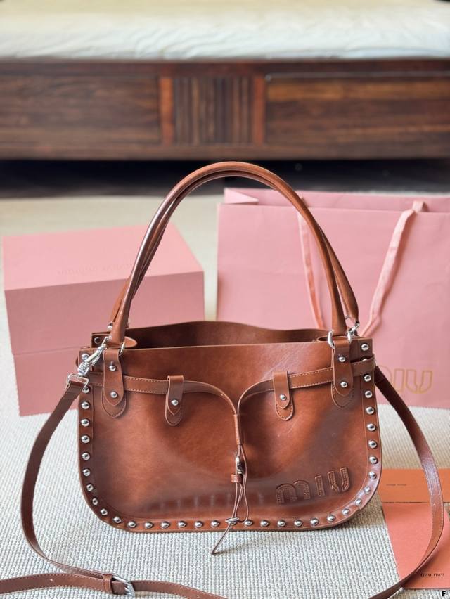 Miumiu Cowhide Heart Rivet Dumpling Underarm Bag A Miu Miu Vintage Bag That Is O