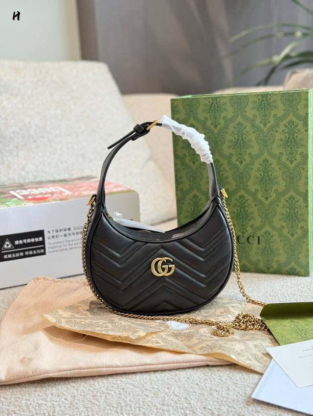 Guccimarmont Series Half-Moon Bag The Classic Underarm Bag Of The Marmont Series