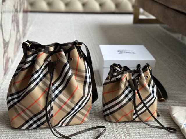 Latest Bur Women's Plaid Bucket Bag Vegetable Basket Leading Counter Model, 100%