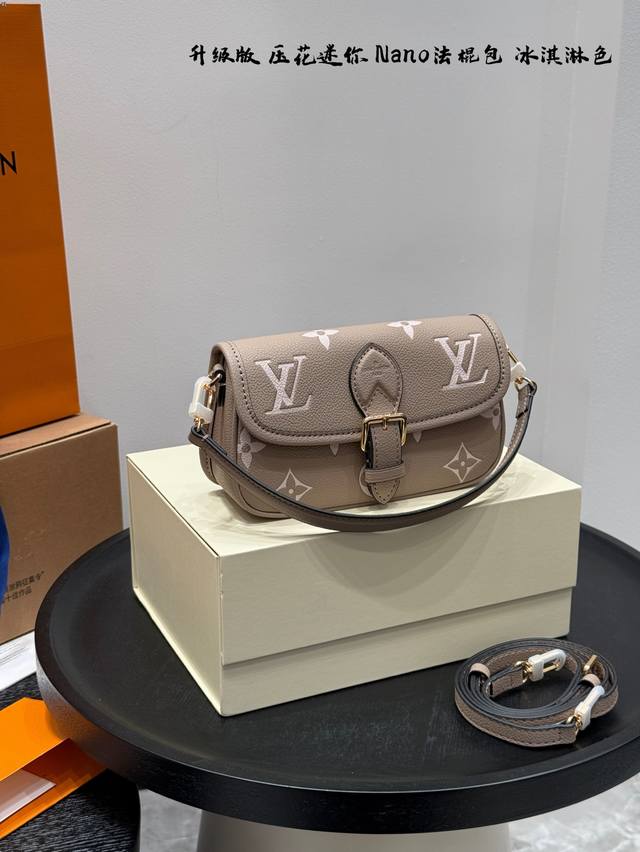 Full Gift Box Upgraded Version! Steel Hardware! Lv Mini Baguette Is Made Of Full