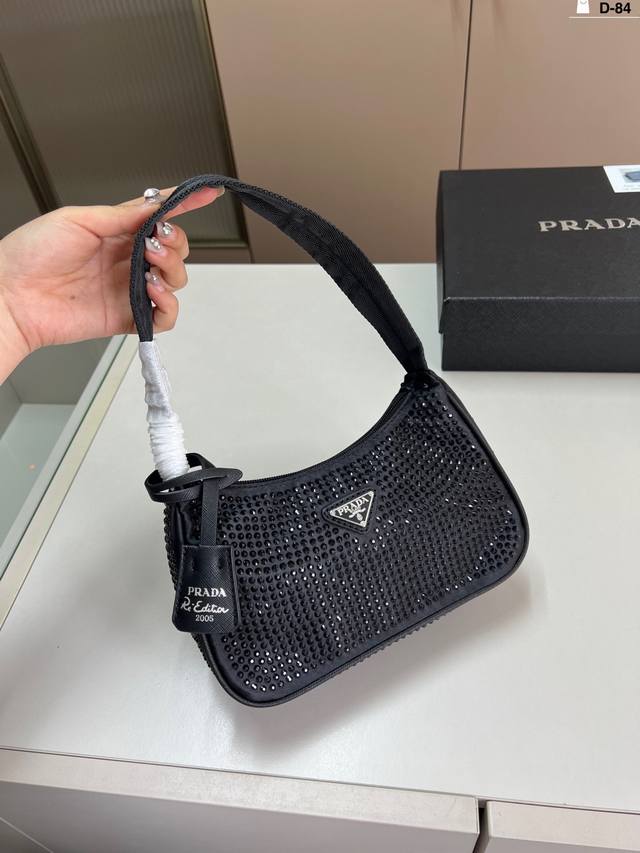 Prada Prada Vintage Baguette Bag Hobo Underarm Bag Crescent Bag D-84 Size 22 12