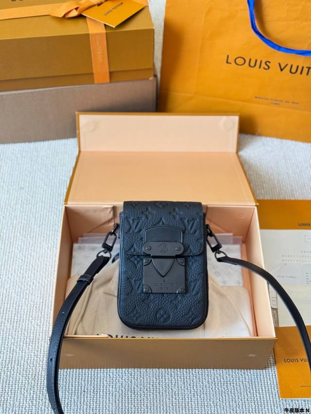 Cowhide Version Very Cool! S-Lock Mobile Phone Bag Size: 12*19Cm L's New Mobile