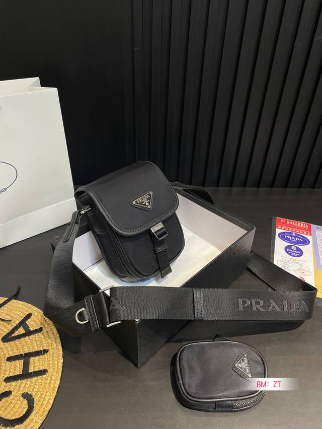 With Box Prada Nylon Mobile Phone Bag Versatile And Fashionable High-End And Ver