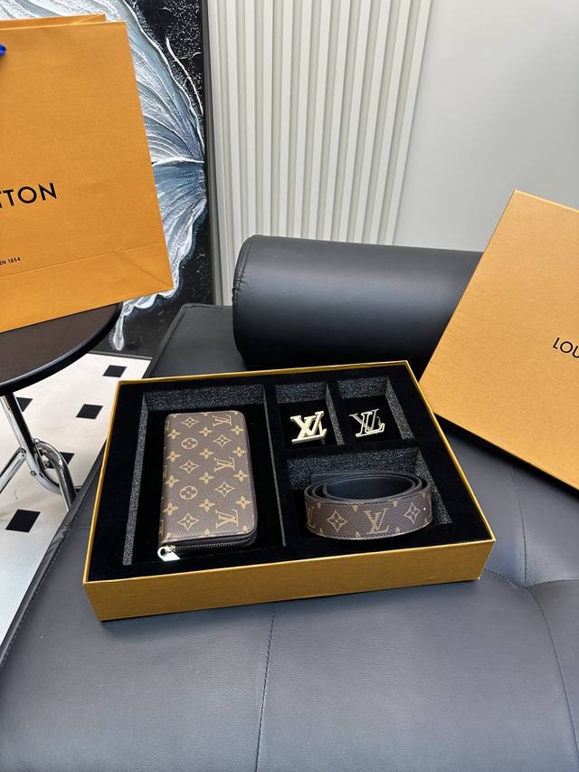 Upgraded Version Lv! ! High Version Double Head With Wallet Belt Hey Ha Original