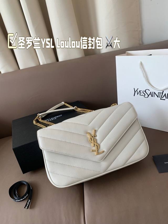 Ysl Loulou Envelope Bag With Card Holder V-Grain Chain Bag Exquisite Sheepskin Y