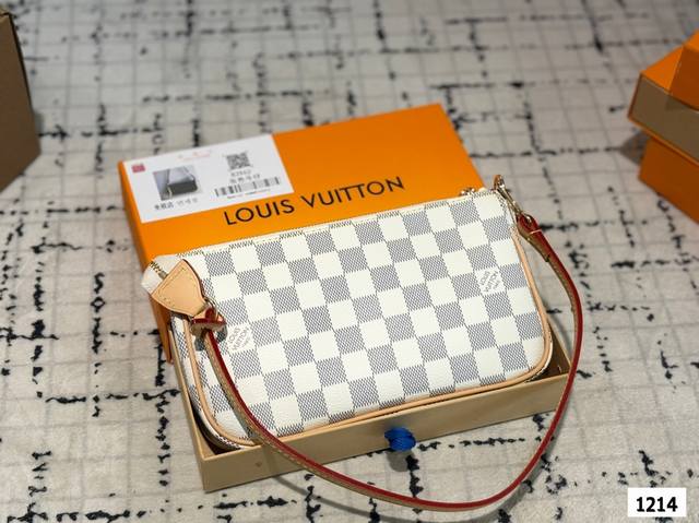 With Box Lv Louis Vuitton Style Underarm Second-Hand Mahjong Bag, Exquisite Work