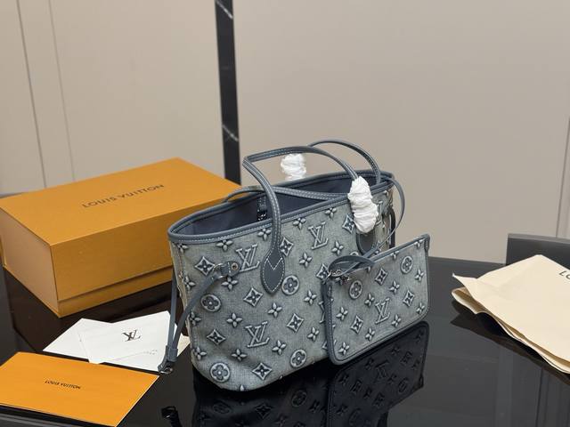 With Folding Box Airplane Box Size: 28.21Cm Lv Neverfull Medium Shopping Bag! Ha