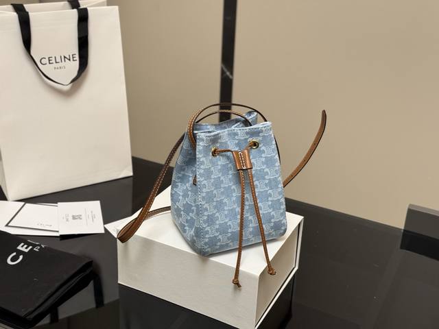 With Box Size: 14*19Cm Celine Bucket Bag New Celine I Have Always Liked Denim Ba