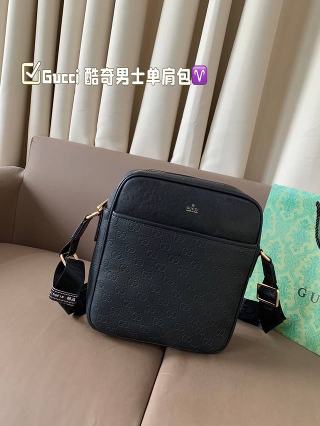 Gucci Cool Men's Shoulder Bag Original Custom Gg Leather Essential For Spring An