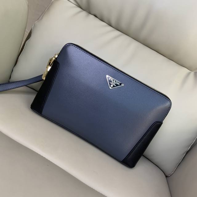 Top-Tier Counter Mouse High-End Goods Latest Hot-Selling Prada Double-Zipper Pas