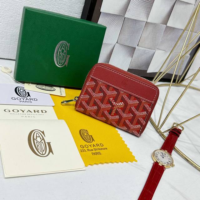 Goya Matignon Mini Wallet Features A Full Zipper Closure Design. The Central Com