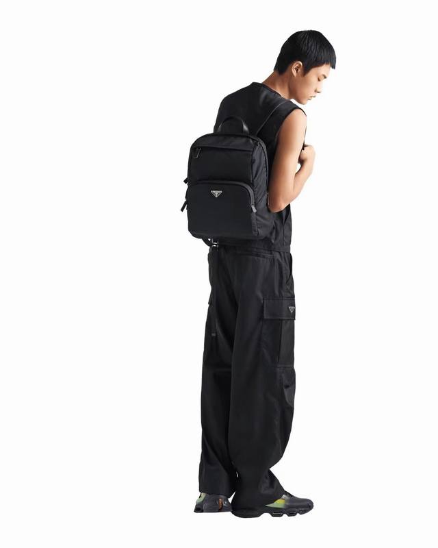 Prada - Prada's Latest Double-Shoulder Backpack, Officially Synchronized. Made W