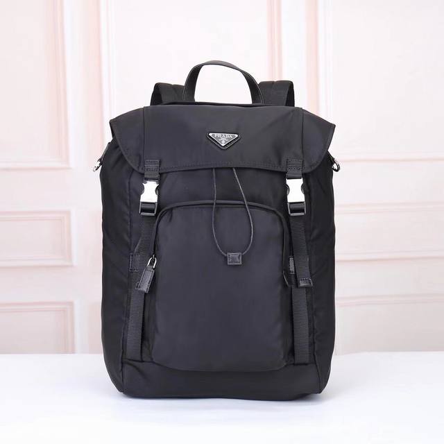 Prada - Prada's Latest Double-Shoulder Backpack, Officially Synchronized. Made W