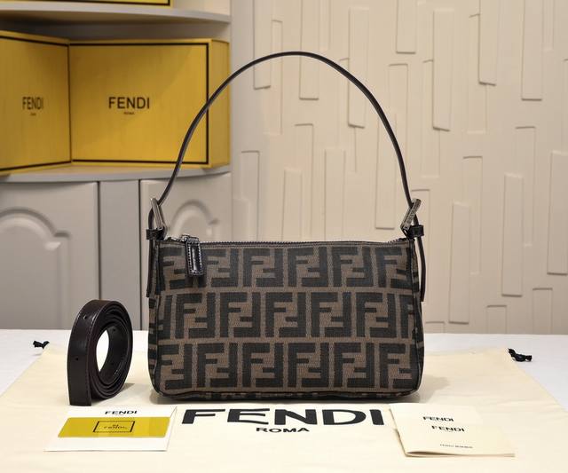 Silver-Buttoned Rolled-Up Fendi Vintage Monogram Underarm Bag Is Here! The Inter