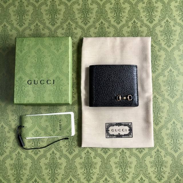 Top-Of-The-Line Edition Gucci Horse Bit Double-Fold Wallet.Drawing Inspiration F