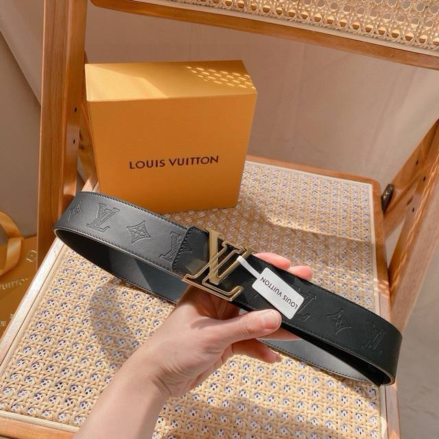 40Mm Wide Lv Men's New Waist Belt, Authentic Material From The Official Store, E
