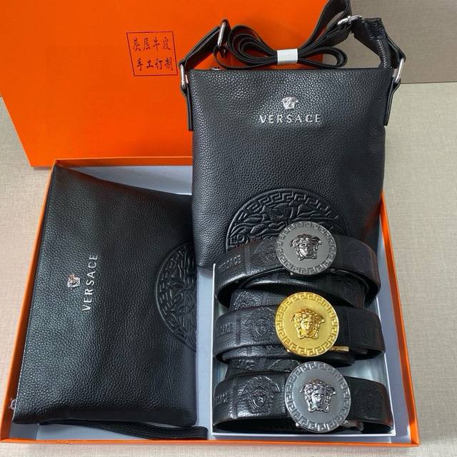 Versace New Arrival Versace Briefcase, Versace Handbag, Versace Double-Buckle Be