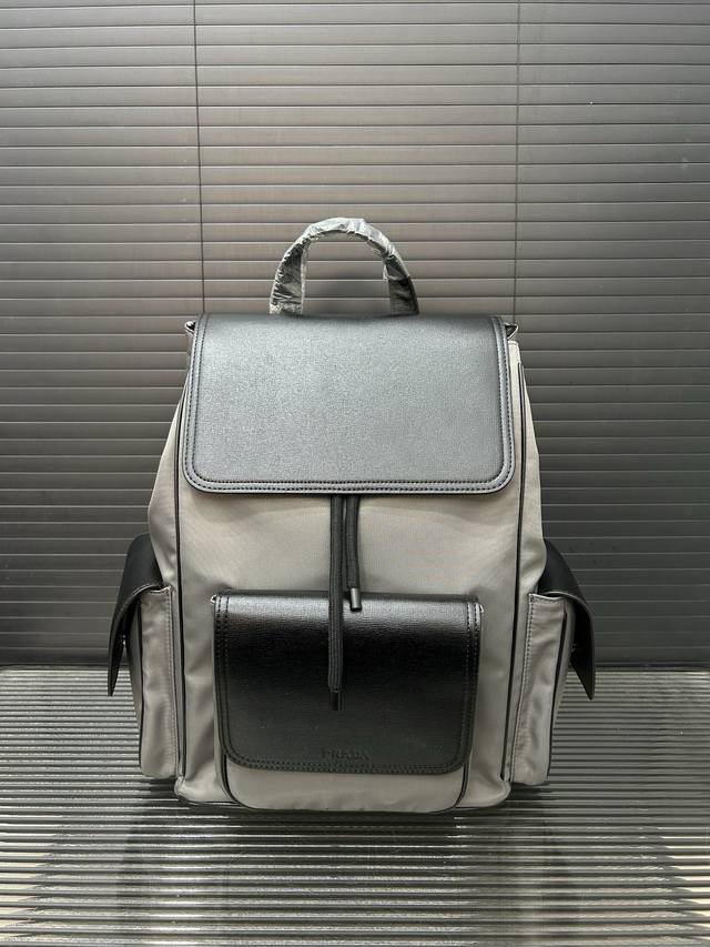 Prada Nylon Backpack, Unisex, Classic And Versatile, Real Product Photography, O