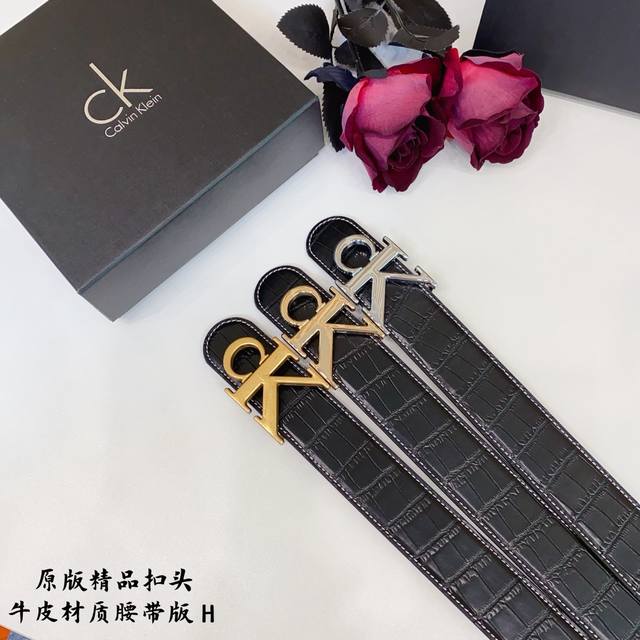 Original Quality Punch-Hole Brand: Ck House Men's Color: Black Buckle: Gold, Sil