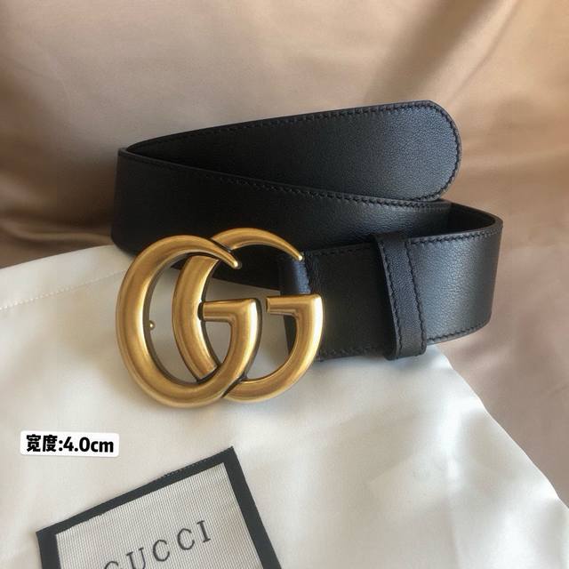 Brass Buckle Authentic Quality Gucci Men's And Women's Belt Featuring The Iconic