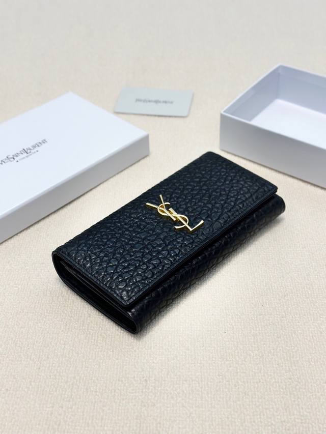 Color: Black, Pink Size: 19X10 Saint Laurent-Style Wallet Made From Imported Cal