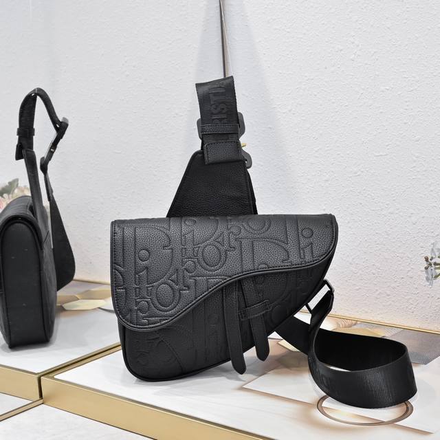 Embossed Design Dior Homme Pre-Fall Early Spring Collection Saddle Bag, Now Avai