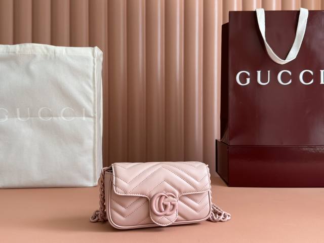 Authentic Leather With Cdfmall Sanya Duty-Free Store Handbag Gg Marmont Chain Ma