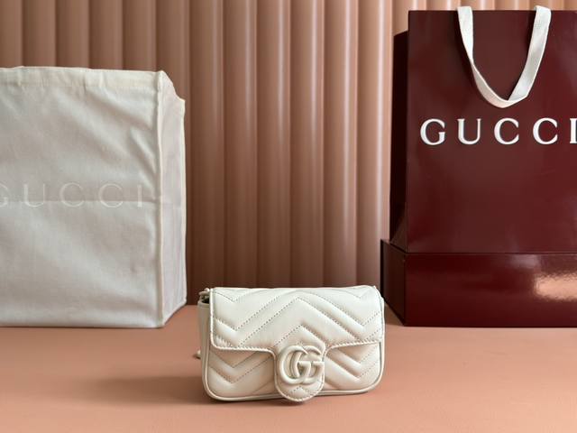 Genuine Leather With Cdfmall Sanya Duty-Free Store Handbag Gg Marmont Chain Maca