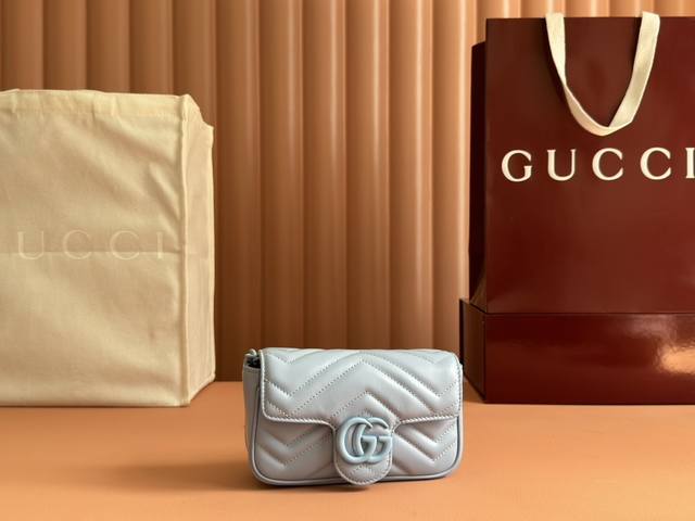 Genuine Leather With Cdfmall Sanya Duty-Free Store Handbag Gg Marmont Chain Maca