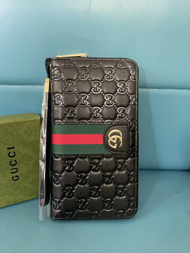 Gucci Model: 478 366 High-End Large Wrist Zipper Wallet Dimensions: 21 Cm X 12.5