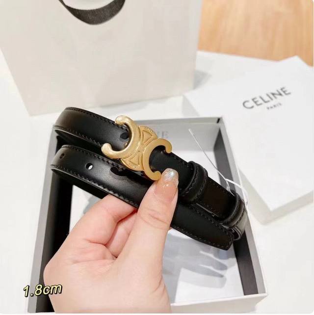 Celine 1.8Cm Women's Belt: The Irresistible Celine Arc De Triomphe Leather Belt