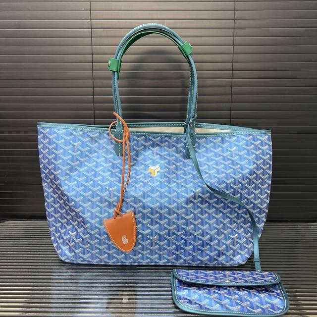 Goyard Pearl Saint Louis Y-Shaped Classic Pattern Full-Print Leather Handle Canv