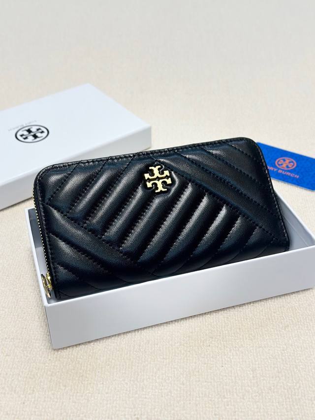 Color: Brown And Blue Size: 19X9 Tory Burch New Single-Zipper Wallet. Original F