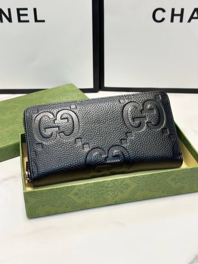 Color: Black Size: 19X10 Gucci Original Single Zipper Wallet, 1:1 Craftsmanship,