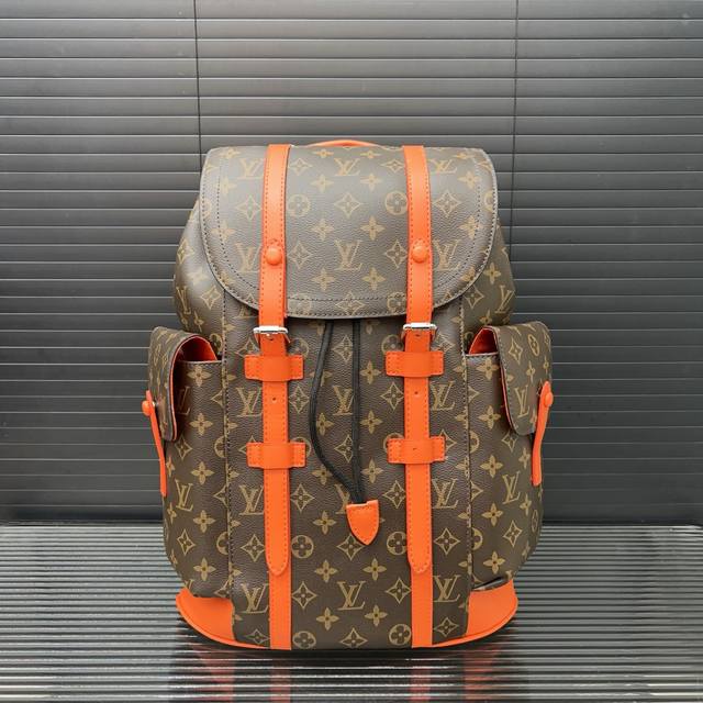 Louis Vuitton Christopher Backpack, Laptop Bag, Classic Logo Paired With Origina
