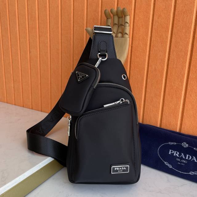 Prada Latest Style, Men's Chest Bag Original Quality. Made From Imported Nylon F