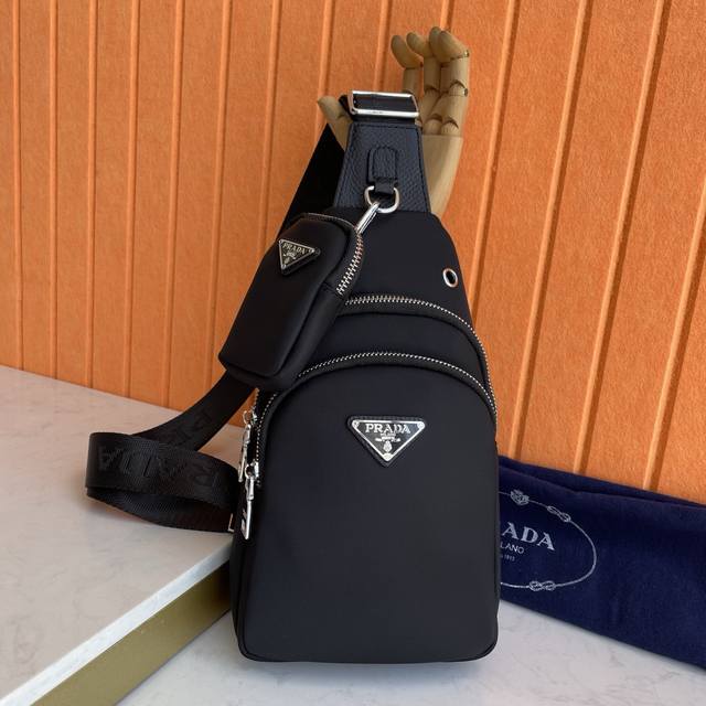 Prada's Latest Style, Men's Chest Bag, Original Quality. Made From Imported Nylo