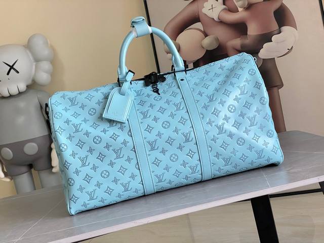 Keepall Bandouli Re 50 Travel Bag M14842 Light Blue Keepall Bandouli Re 50 Featu