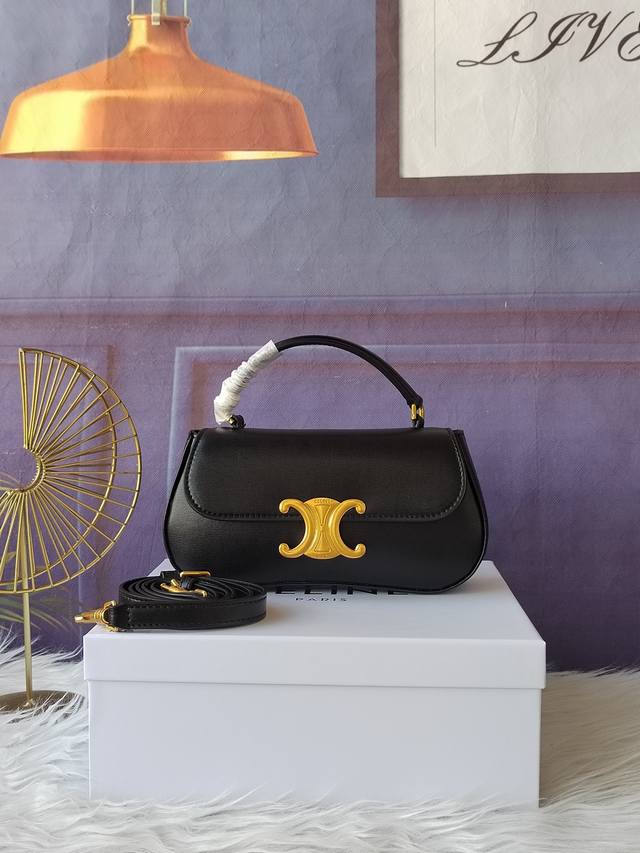Style Number 119532 Black Triomphe Snap Closure, Handheld, Shoulder Strap, And C