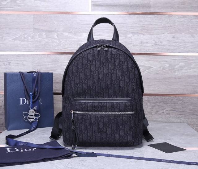 Authentic Quality Dio.R Oblique Double-Shoulder Backpack # This Is A Dio.R Obliq