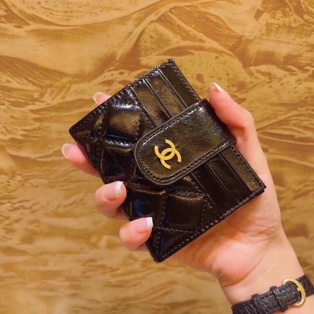 Color: Black Size: 10X9 Pure Leather Card Holder Super Self-Storage. Dual-Use Ca