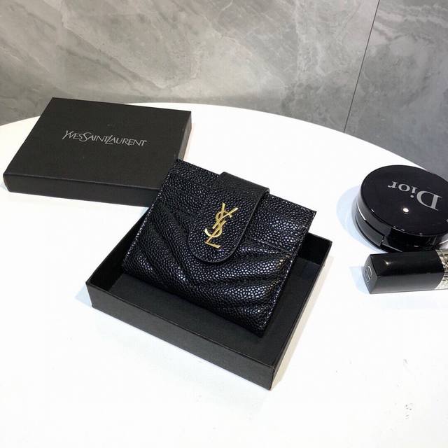 Color: Black Size: 10X9 Ysl Genuine Leather Card Case. Super Practical. Dual-Use