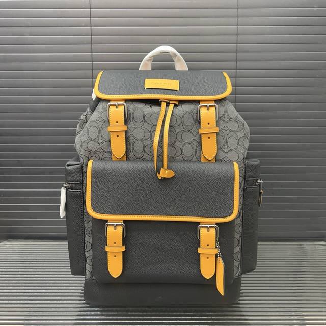Coach Sprint Flip-Top Drawstring Backpack Unisex Backpack Hiking Bag Classic And