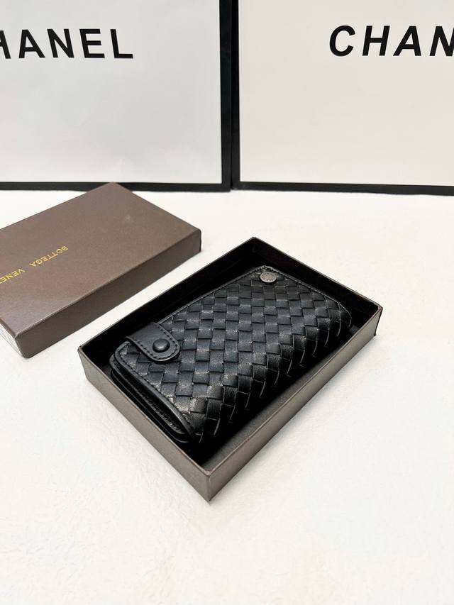 Color: Black Size: 19X10 Classic Full Leather Bv Multifunctional Card Holder Wit